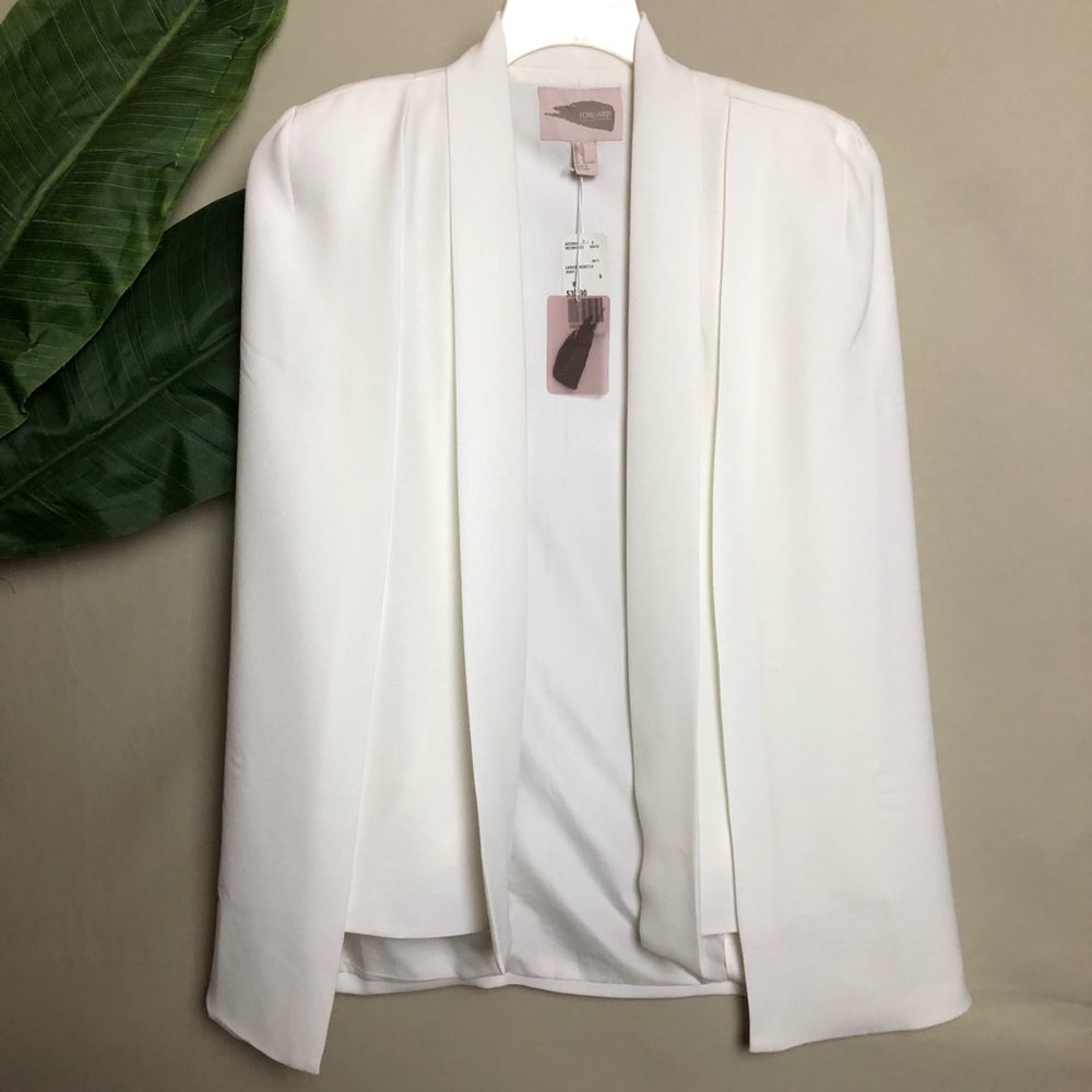 Brand New White Cape Blazer